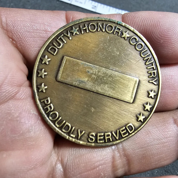 Navy Seabee Duty Honor Country Proudly Served Challenge Coin Bronze Enameled sho - Picture 2 of 4